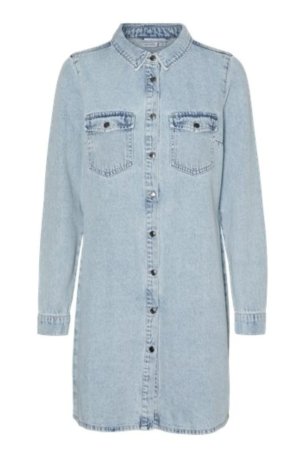Vero Moda Vmjennie Ls Short Denim Dress Mix 4524290 light blue denim