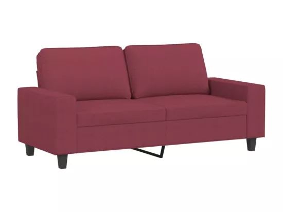 Canapé à 2 places Rouge bordeaux 140 cm Tissu