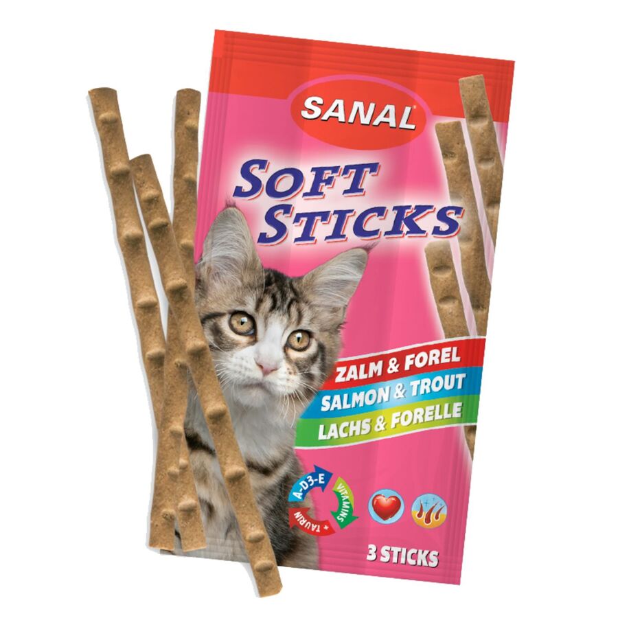 PALITOS DE SALMÃO E TRUTA PARA GATOS SANAL
