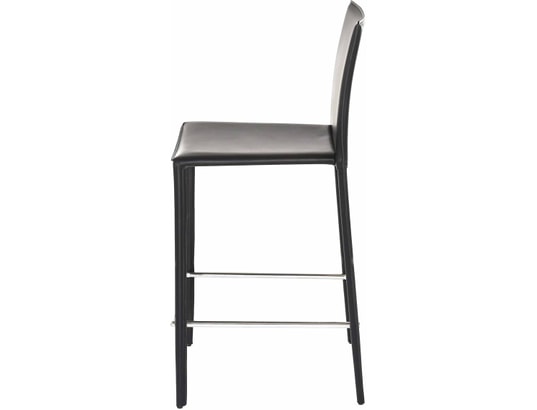 CONCEPT1 - Tabouret de bar Lot de 2 T. Boreal noir synderme