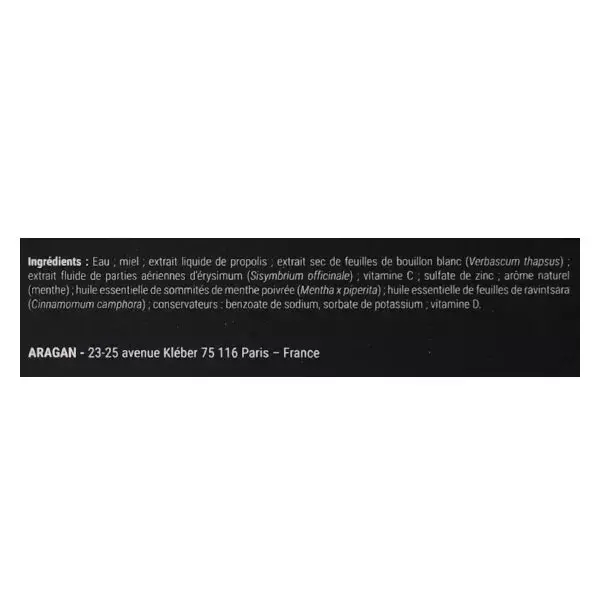 Aragan - Synactifs - OROActifs® - Alívio de dor de garganta - Mel, Própolis - 15ml