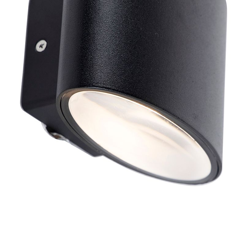 Moderne buitenwandlamp zwart incl. LED IP44 - Ovum