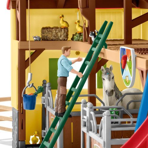 Schleich - Paardenstal - Paardenspeelgoed - Kunststof - Inclusief Accessoires