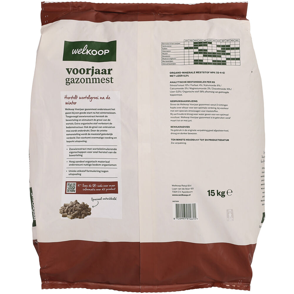 Welkoop - Voorjaar Gazonmest - 500 m2 - 15 Kilogram