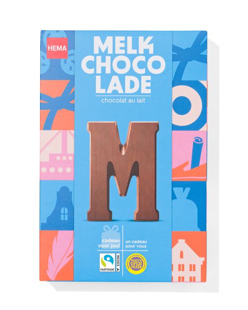 lettre M en chocolat au lait 140g