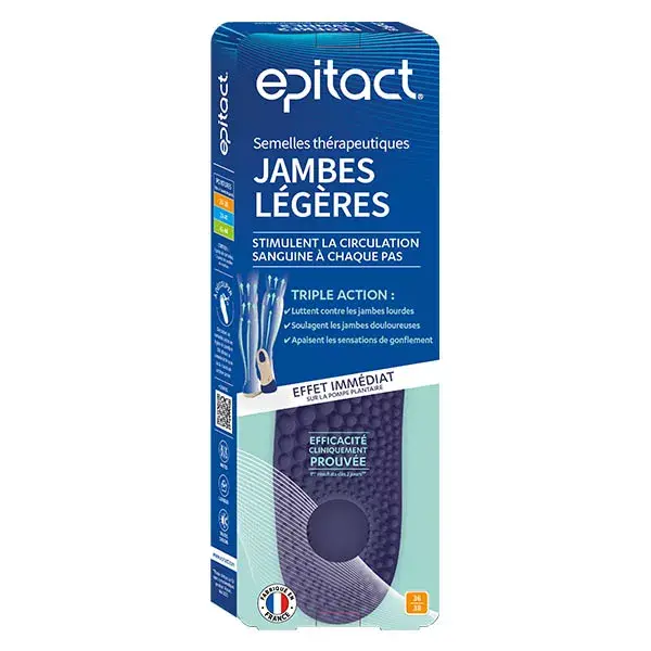 Palmilhas Epitact Light para pernas, tamanho 42/44.