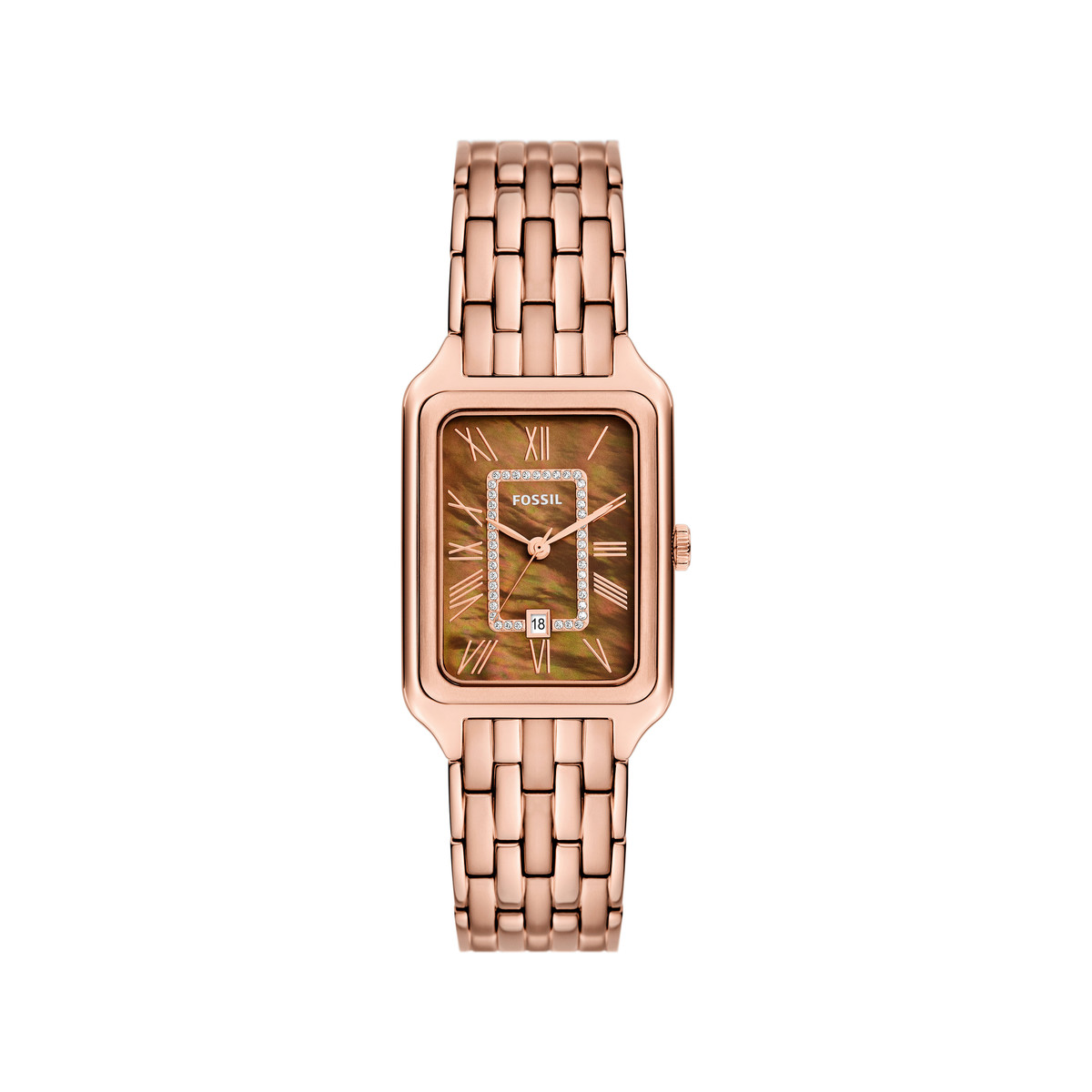 Montre FOSSIL raquel femme bracelet acier inoxydable doré rose