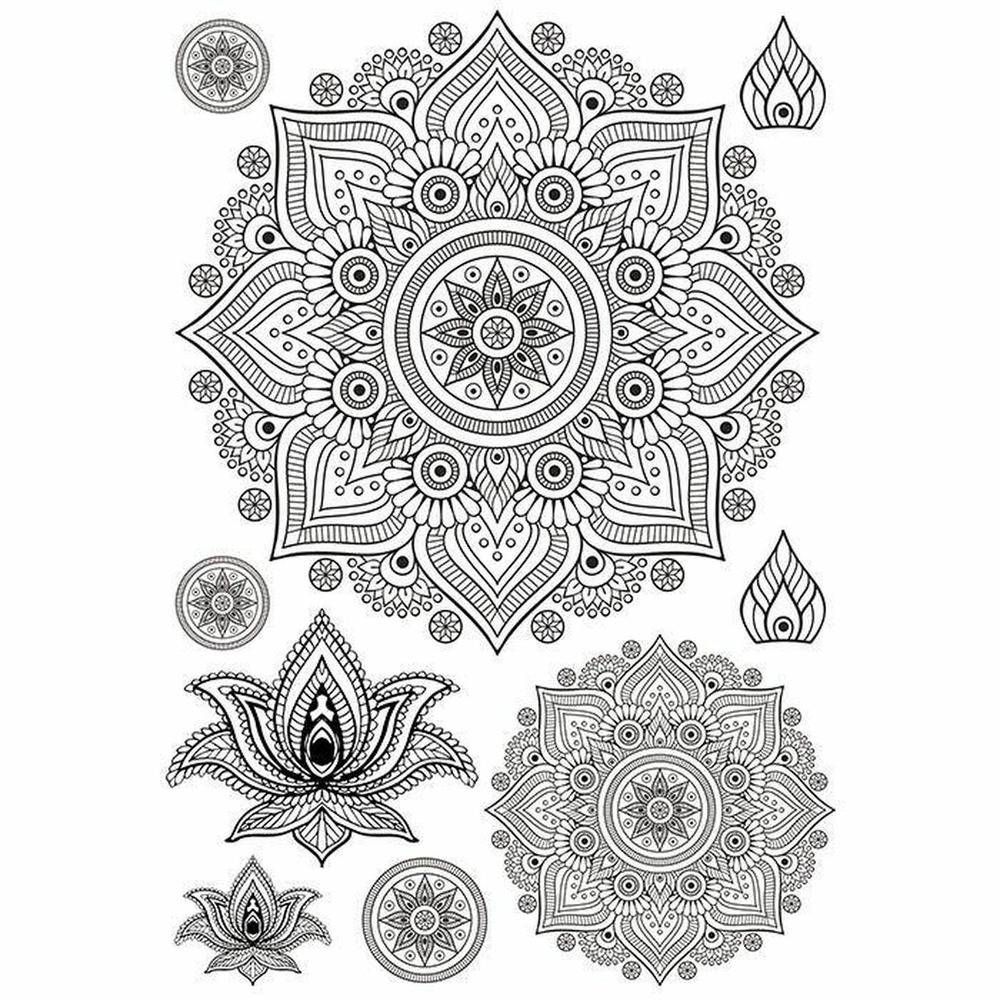 2 transferts thermocollants à repasser a4 - mandala