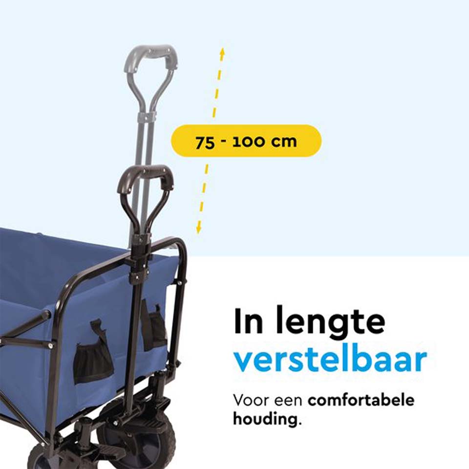 BRASQ 100 Liter opvouwbare bolderkar - Blue
