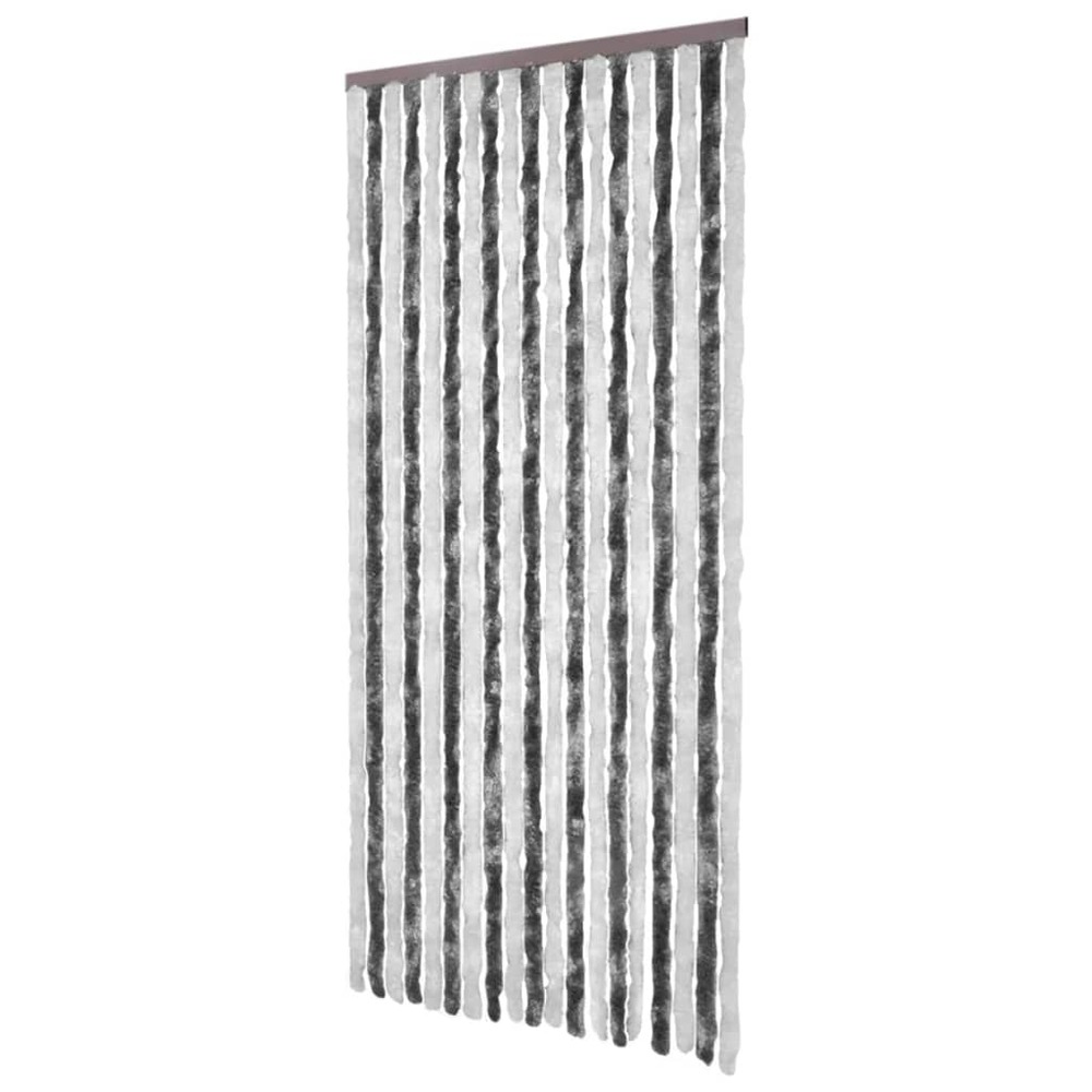 Moustiquaire gris et blanc 56x200 cm chenille