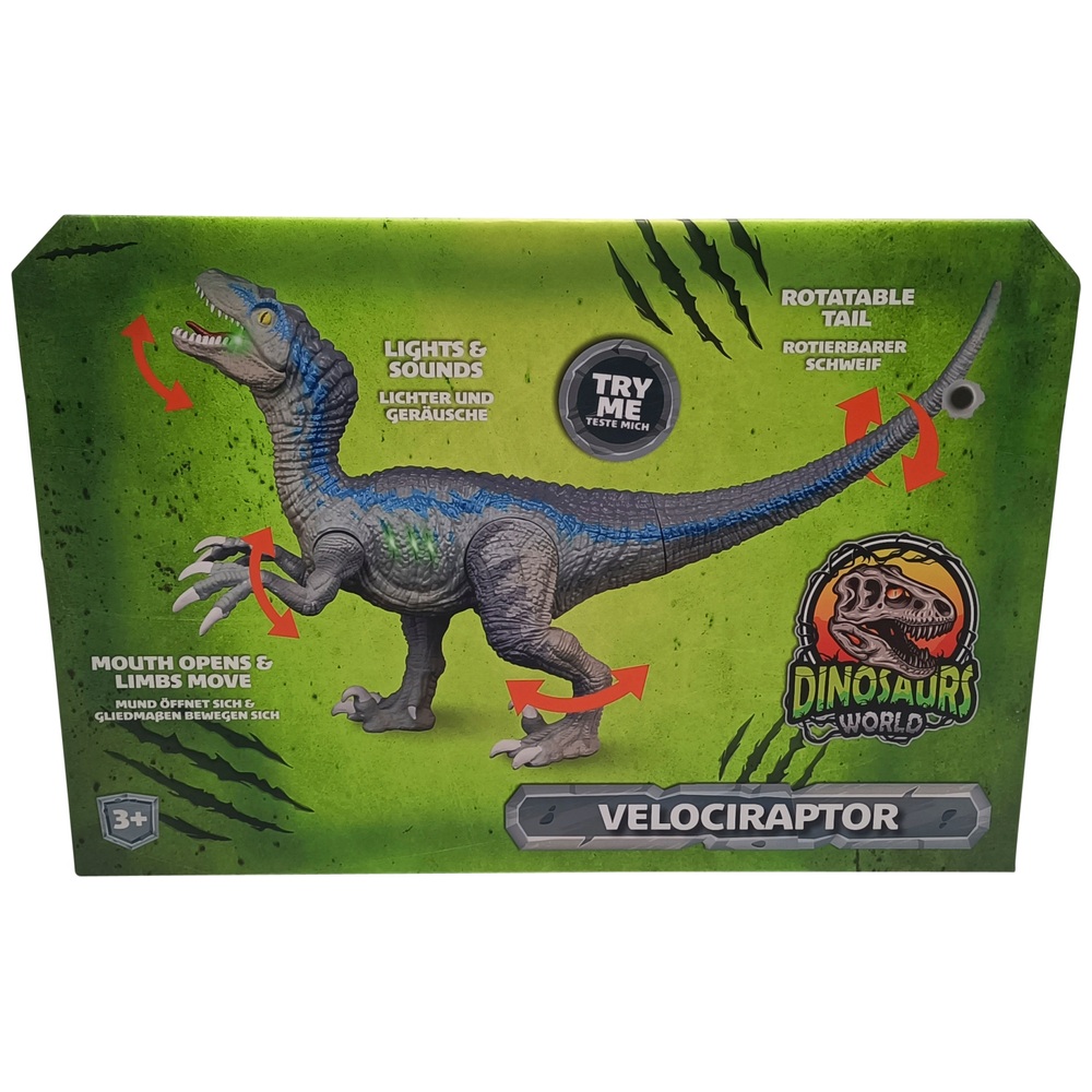 Velociraptor-Figur mit Licht- und Toneffekten