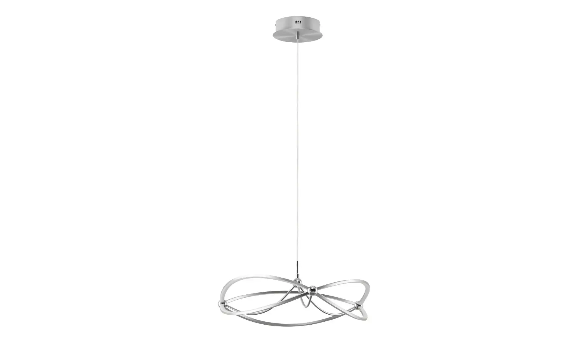 Trio LED-Pendelleuchte Nickel-matt geschwungen