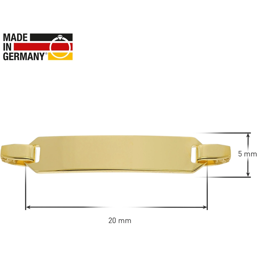 trendor 41611 Kinder-Armband mit Gravur 3338K Gold 14 cm gold