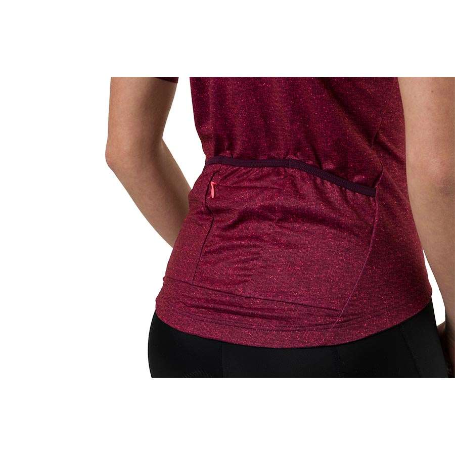 AGU Essential Melange Fietsshirt Korte Mouwen Roze/Donkerrood Dames