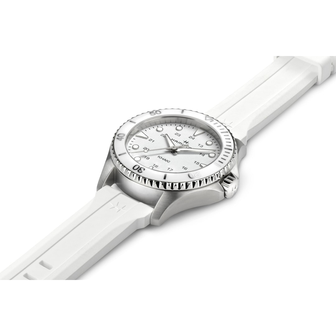 Hamilton Khaki Navy Scuba Weiss