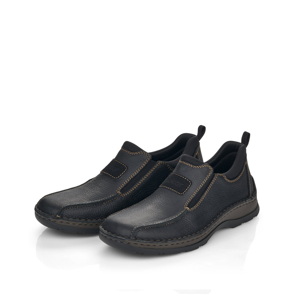 Rieker Herren-Slipper Schwarz