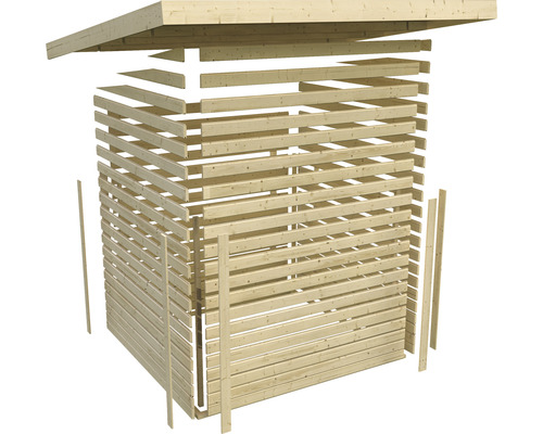 Karibu Elmar 3 tuinhuis, 428 x 351,5 cm, naturel