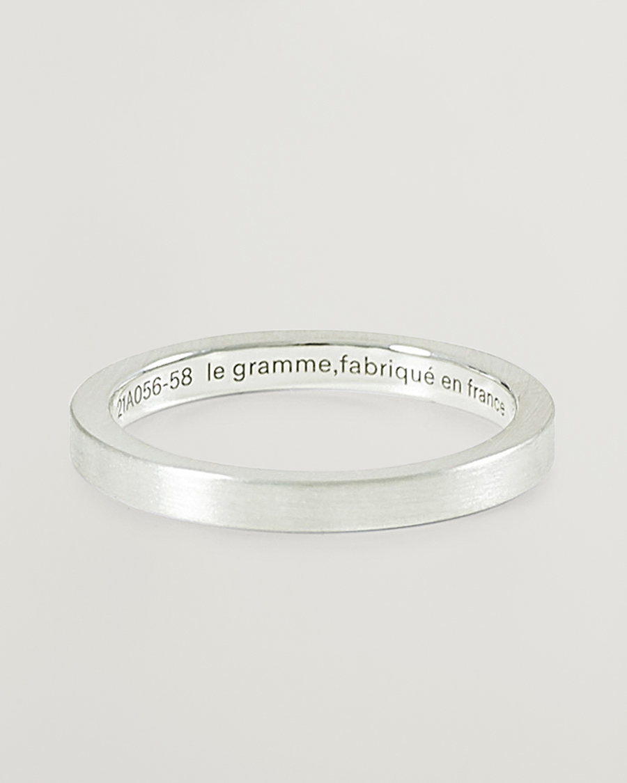 LE GRAMME Ribbon Brushed Ring Sterling Silver 3g