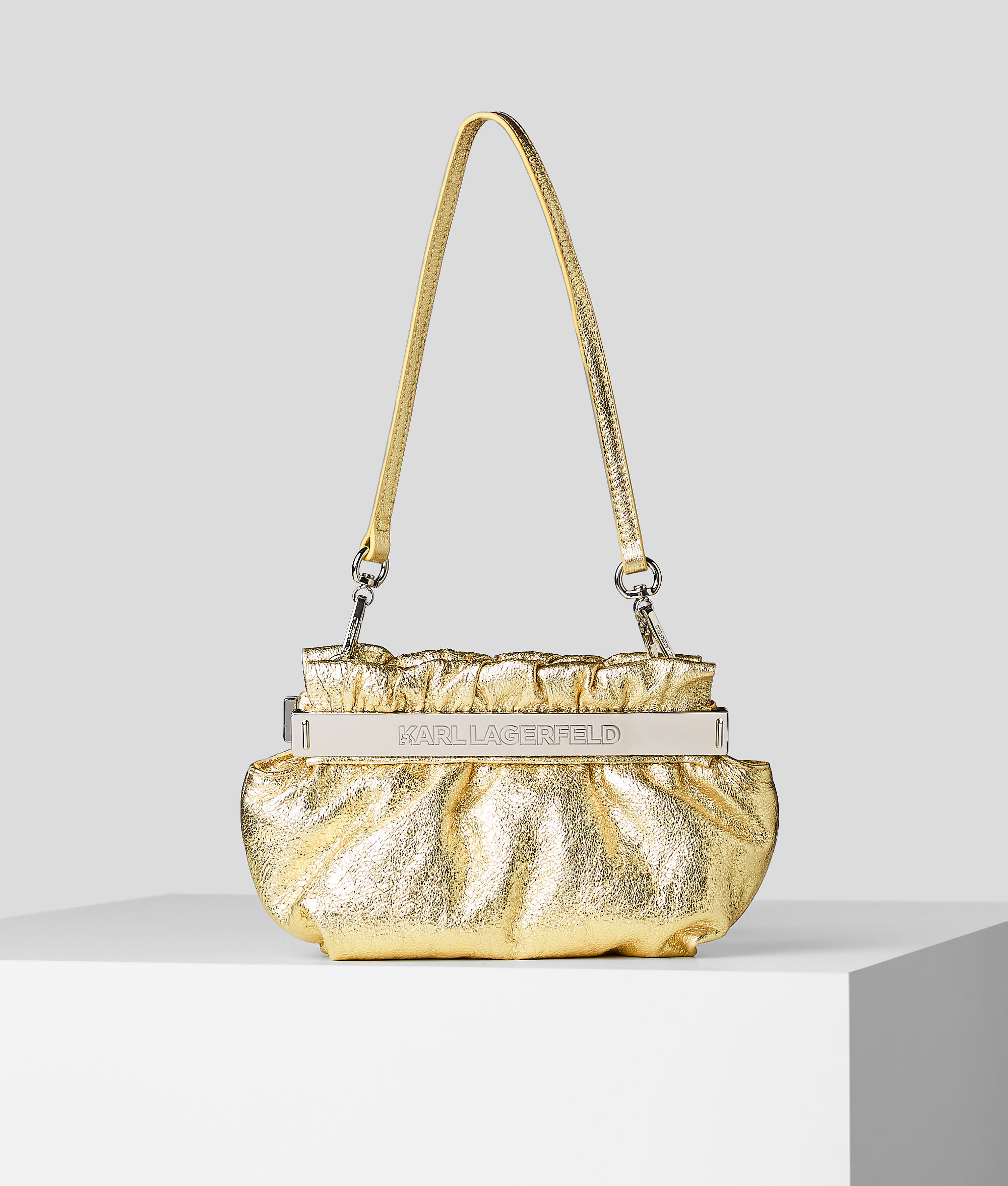 SAC BAGUETTE K/KROSS MÉTALLISÉ DORÉ