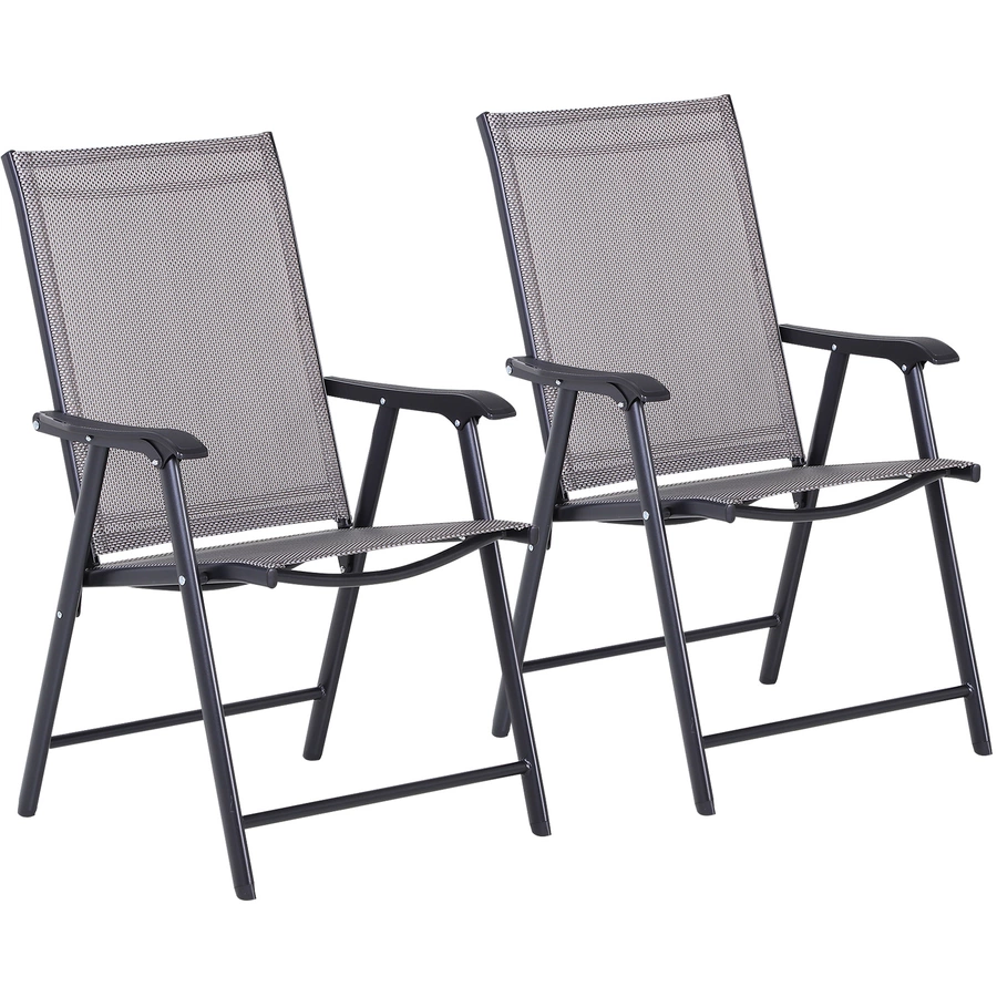 Outsunny Klappstühle im 2er Set grau