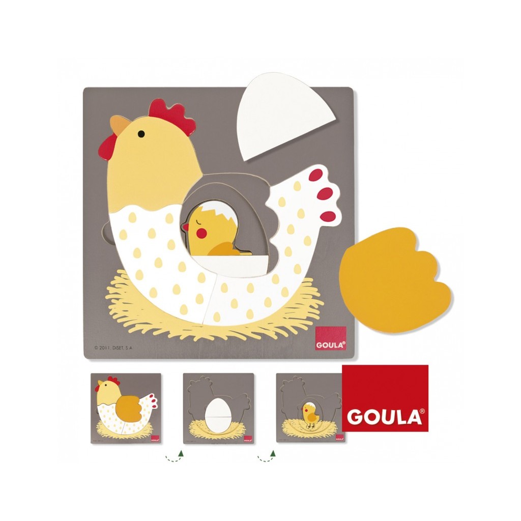 Puzzle 3 Niveaux - Poule