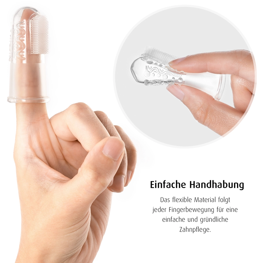 reer Finger-Zahnbürste aus Silikon 2 Stück