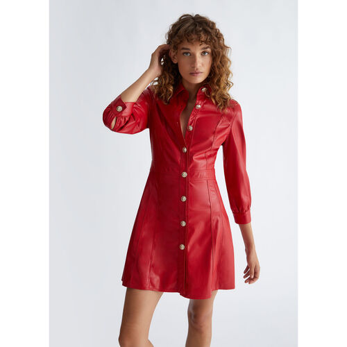 Liu Jo - Vestido de tejido revestido Rojo