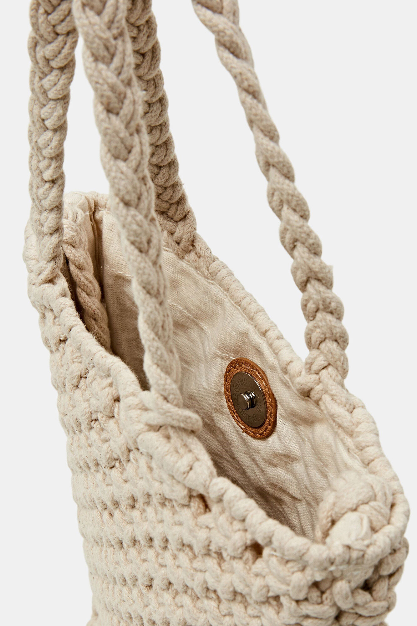 Bolsa de crochê em algodão - Bege
