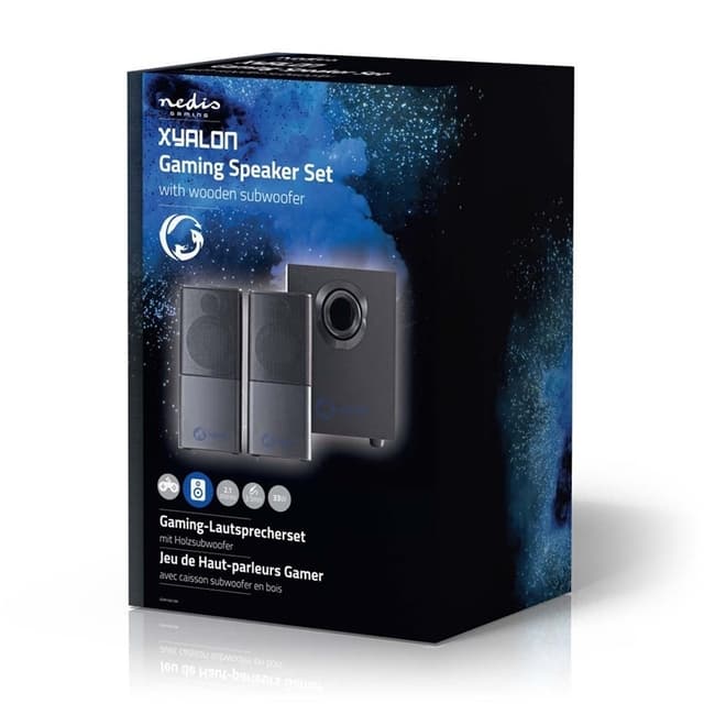 Nedis Gaming Højttaler | Højttalerkanaler: 2.1 | USB Drevet | 3.5 mm Hanstik | 30 W | Uden Belysning | Volumenkontrol