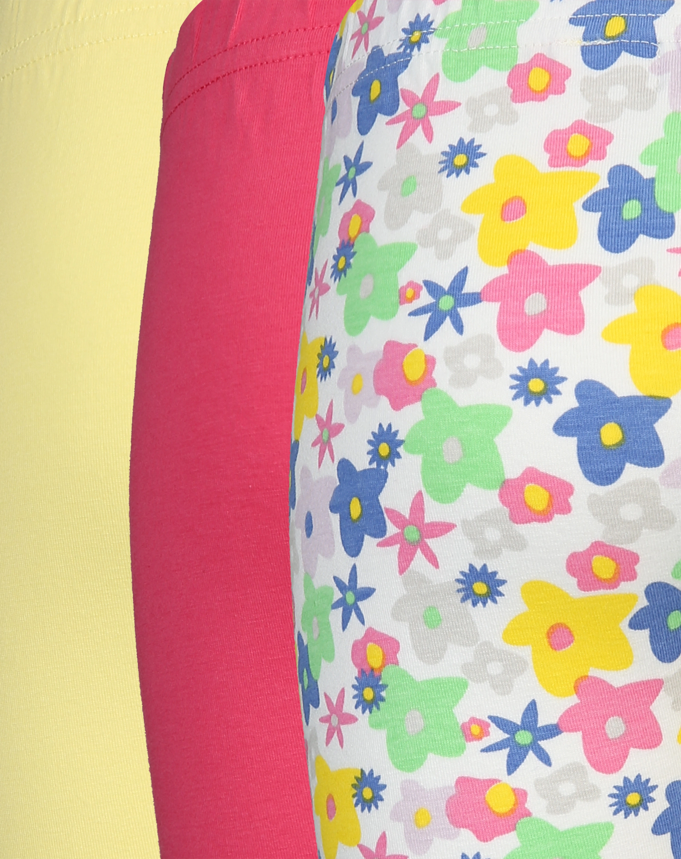 Radler-Shorts FLORIDA 3er-Pack in pink/gelb/geblümt
