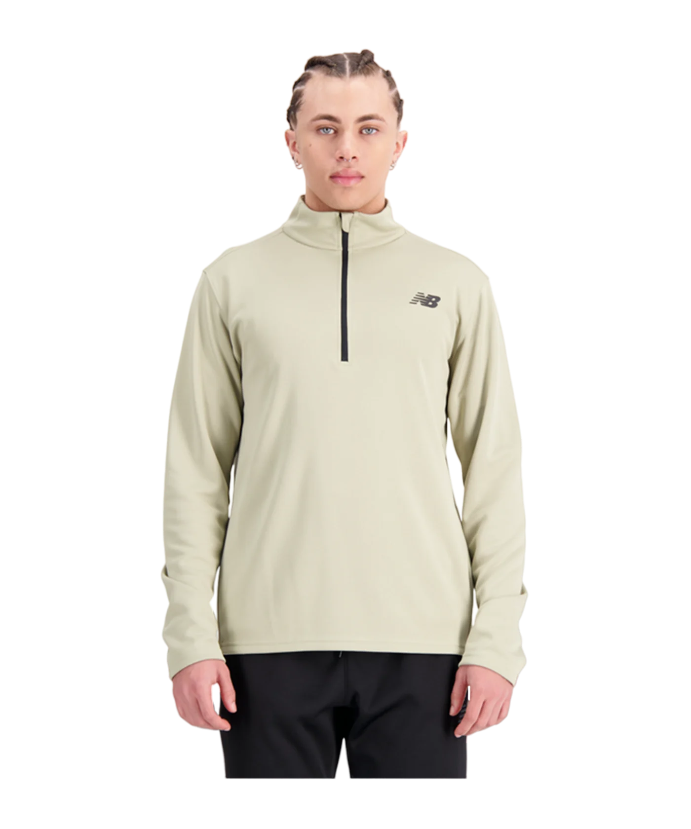New Balance Tenacity HalfZip Sweatshirt Beige FFUG