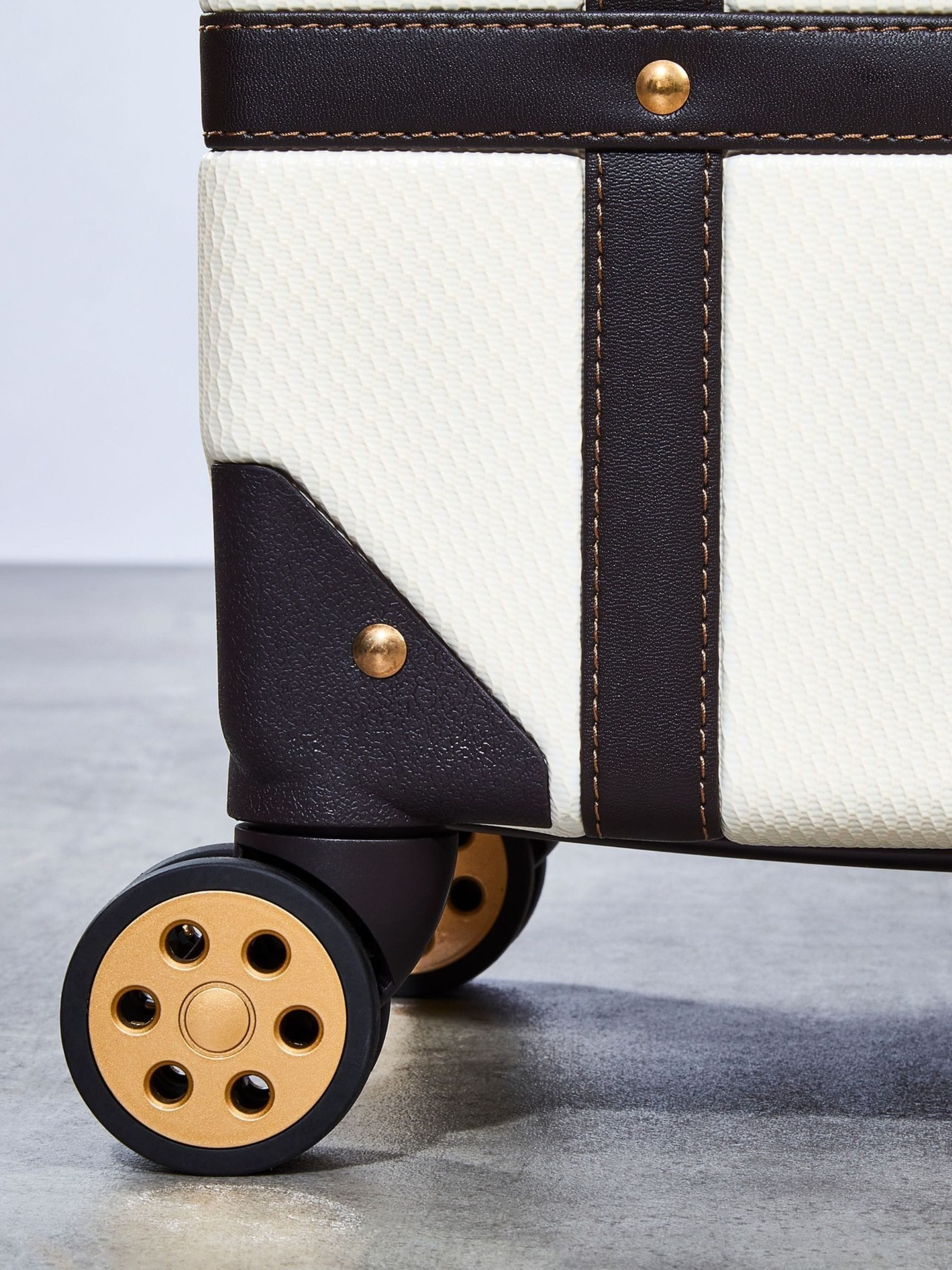 Crème - Rock Luggage set van 3 vintage koffers
