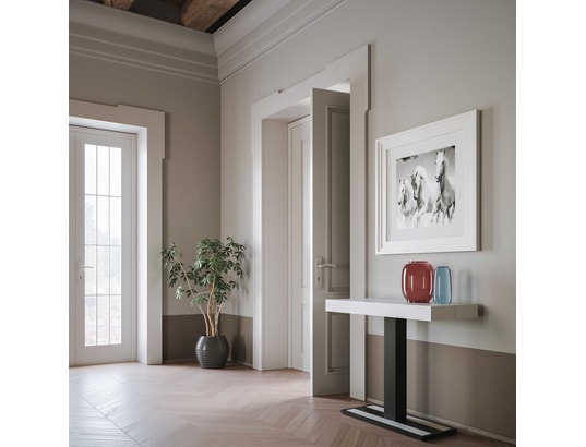 ITAMOBY - Console extensible capital 90x40/300cm frêne blanc
