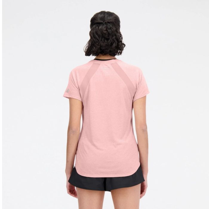 New Balance Dame T-shirts Printed Impact Run Short Sleeve Pink