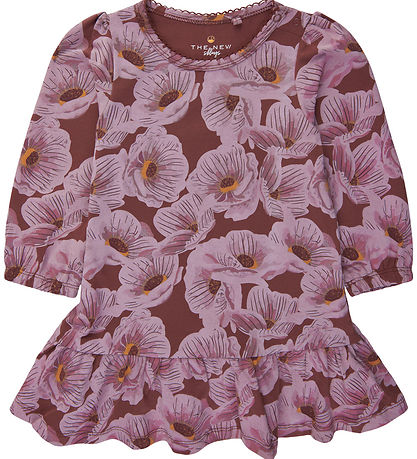 The New Siblings Kleid - TnsHaldora - Rose Brown m. Blumen