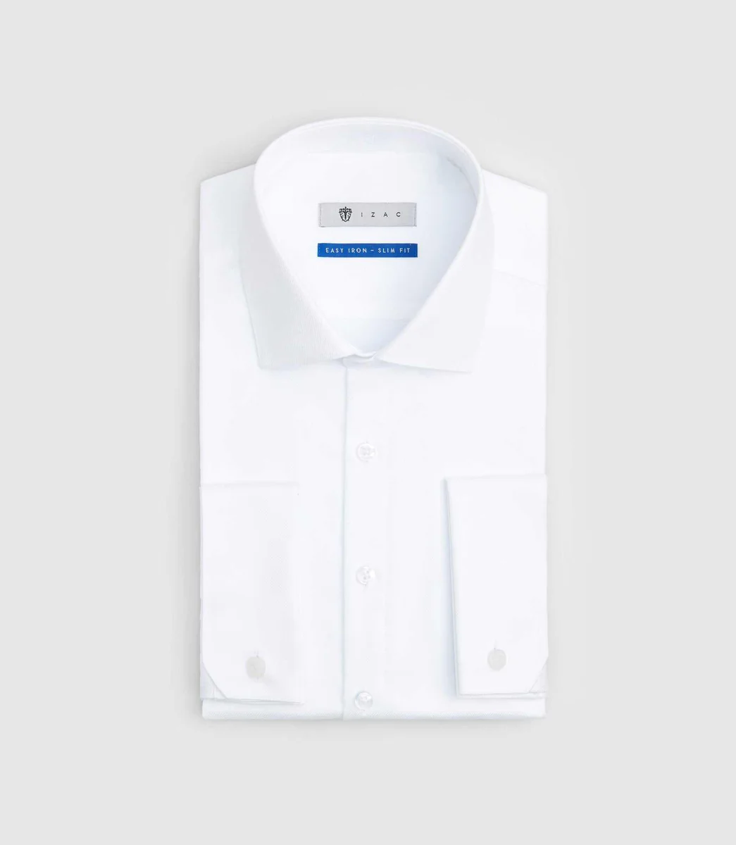 Chemise Easy Iron en coton blanc 