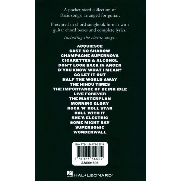 Music Sales Little Black Songbook Oasis