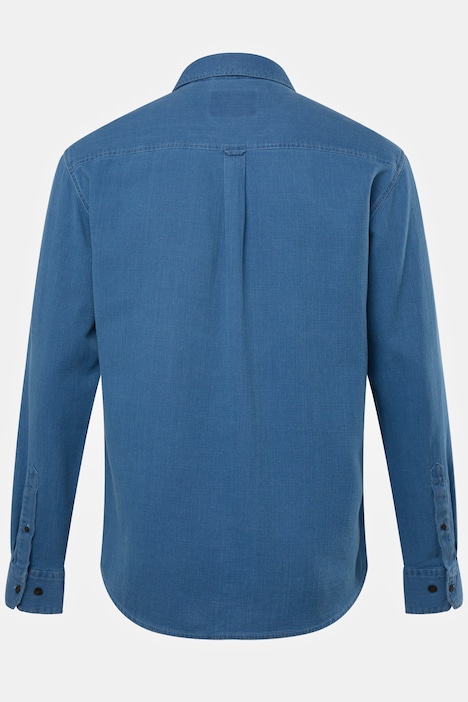STHUGE Jeansoptik-Hemd, Langarm, Kentkragen, Modern Fit, bis 8 XL
