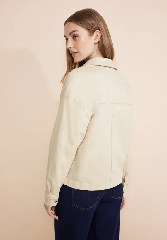 Beige Jeansjacke - ecru washed