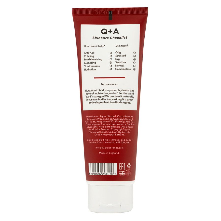 Q+A Hyaluronic Acid Hydrating Cleanser 125ml