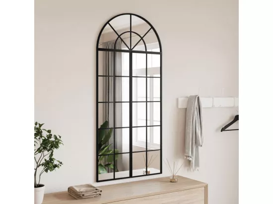 Miroir mural noir 60x130 cm arche fer