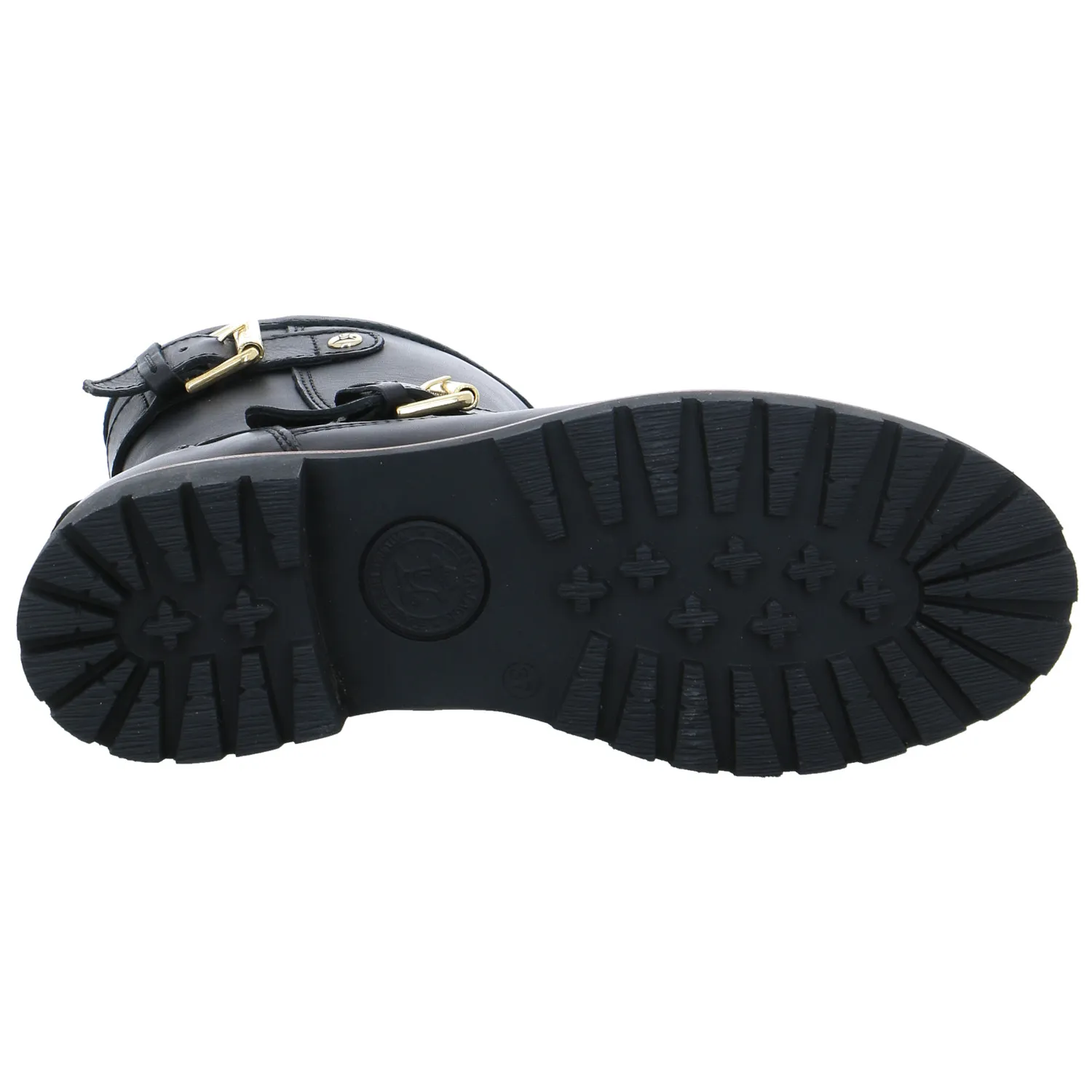 PANAMA JACK Boot Schwarz Leder  mit Lammfell - Innenfutter