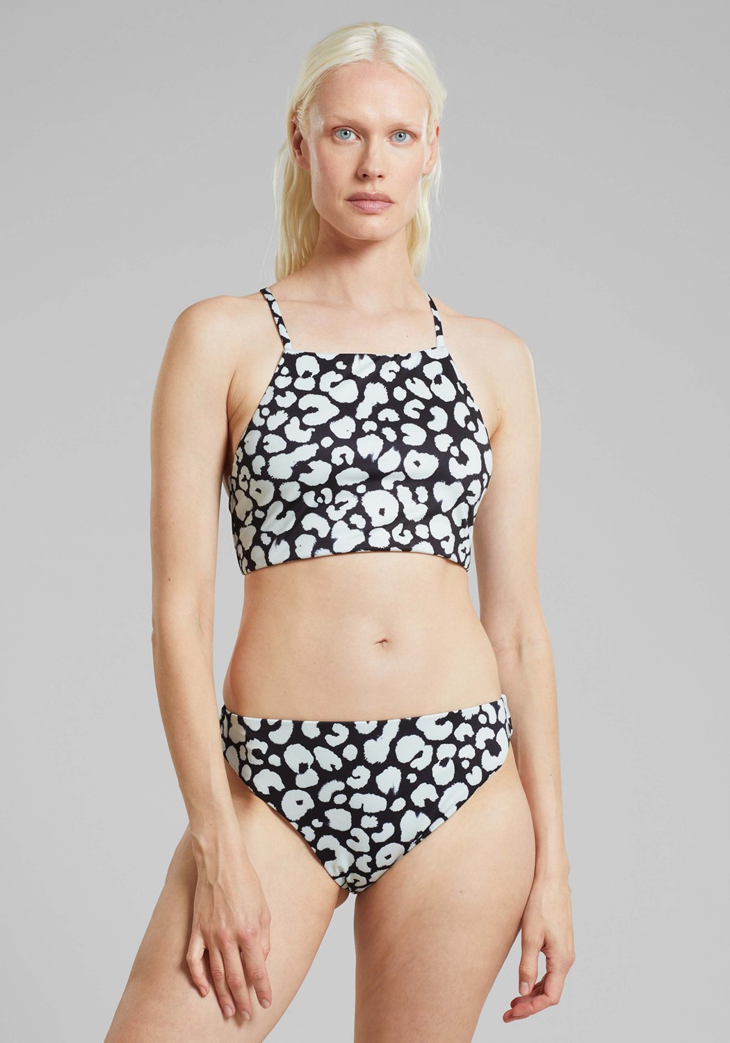 Dedicated Bikini Top Orust Leopard Black