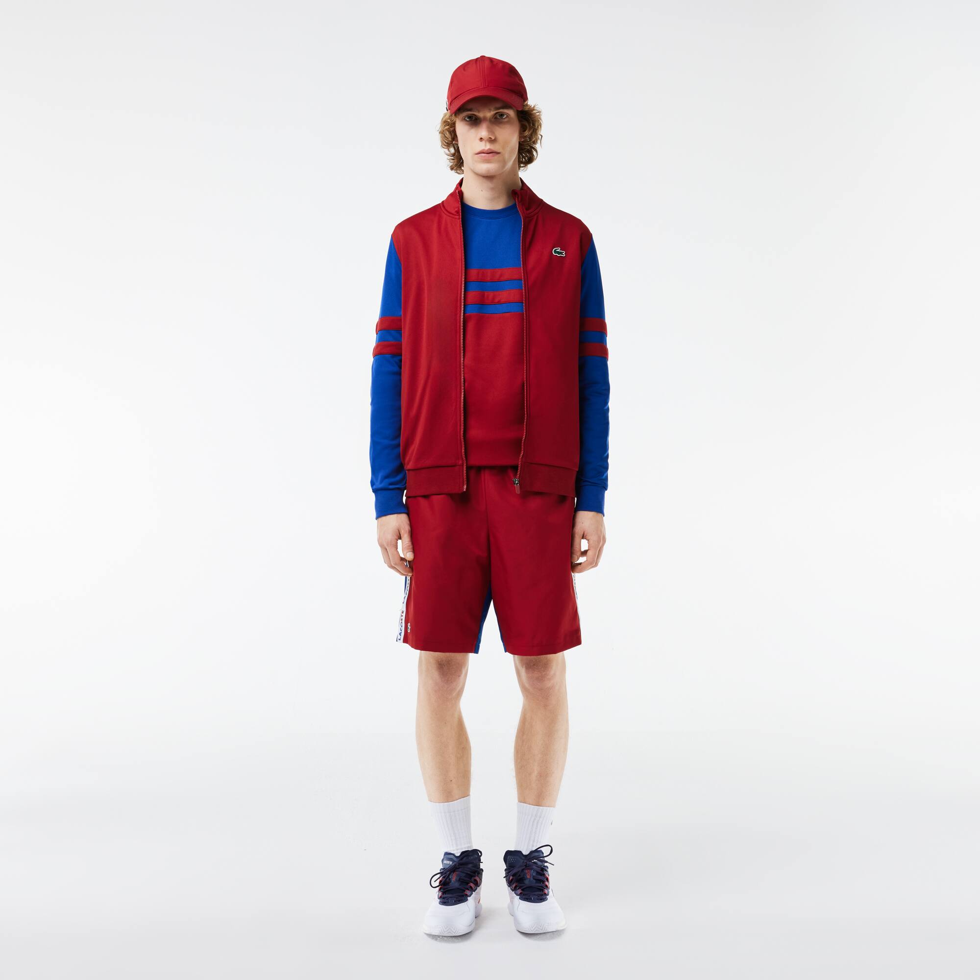 Geripptes Tennis Sweatshirt Sweatshirts - Rot - Lacoste - Herren