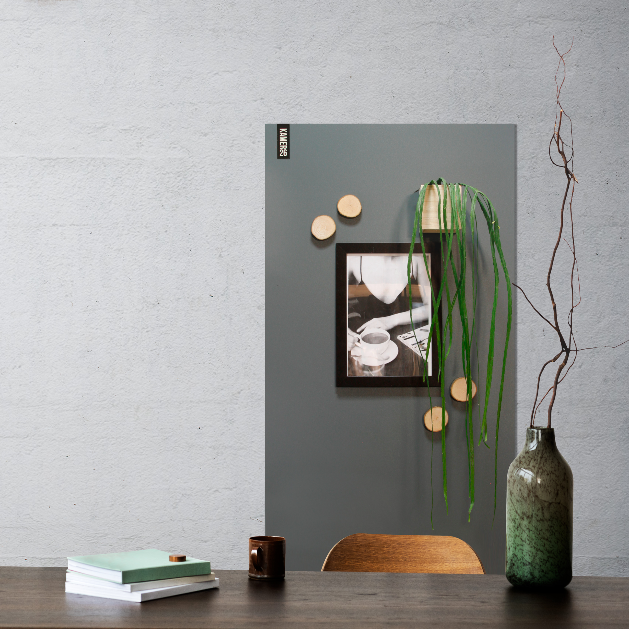 Magneetbord mat – krijtbord donkergrijs 60x100 cm