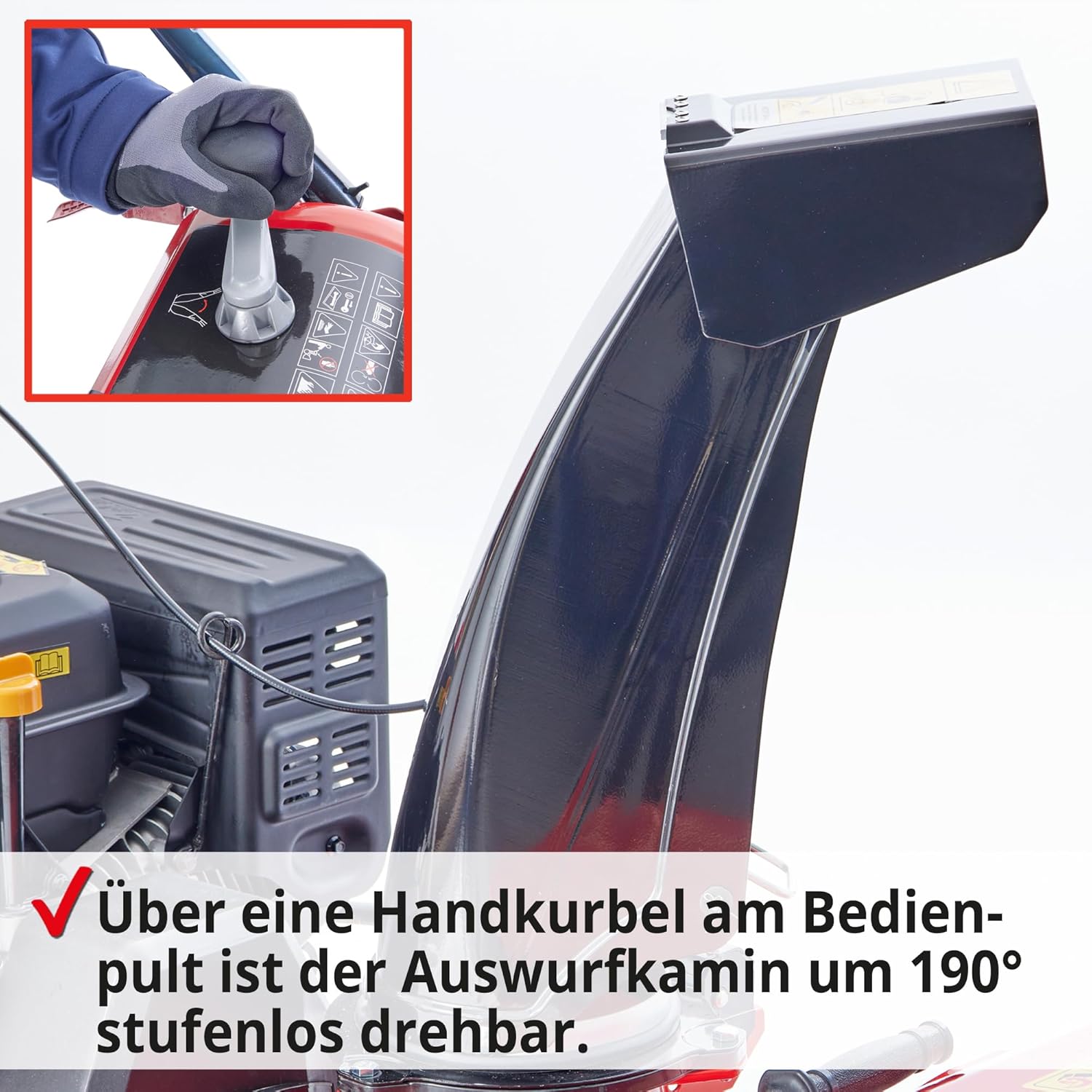 HECHT Starke Benzin Schneefräse – 66 cm Arbeitsbreite – 2-stufig – 54 cm Arbeitshöhe – 15 m Auswurfweite – mit E-Start, Raupenantrieb, 6-Vorwärts- & 2-Rückwärtsgänge, LED-Scheinwerfer, Griffheizung