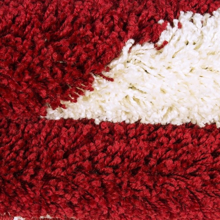 Rond Hoogpolig vloerkleed - Fun Rood | Sfeervolle kinderkamer