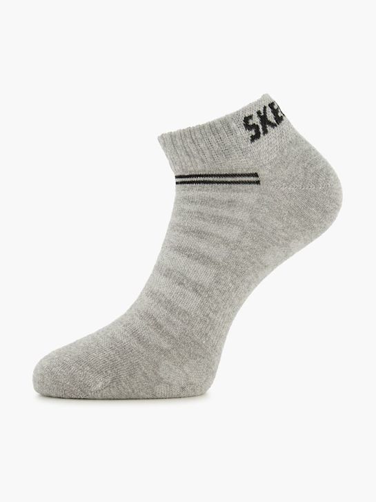 Skechers 3 Pack Sneaker-Socken Grau