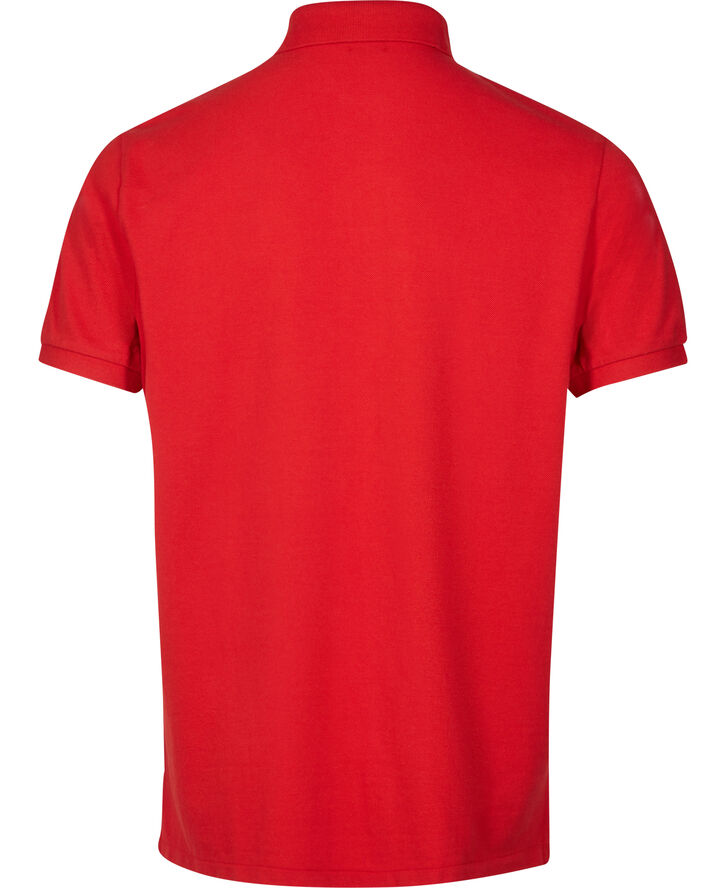 Polo Ralph Lauren Custom Slim Fit Mesh Polo Shirt Rød