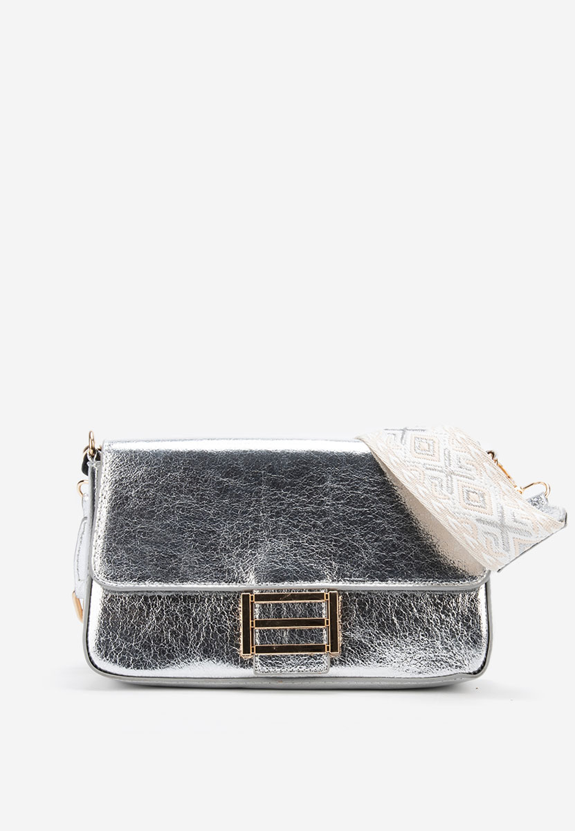 Sac bandoulière femme argent Zarina
